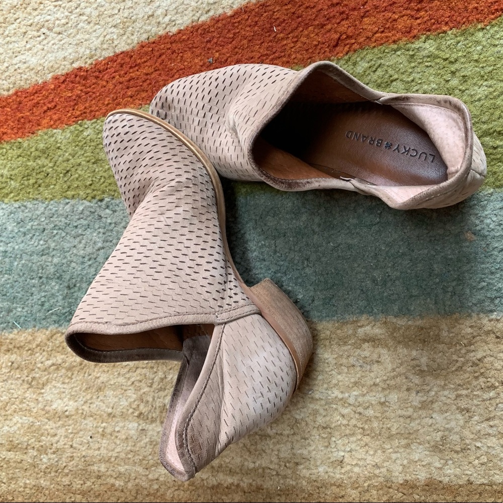 Beige Ankle Booties (Lucky Brand)